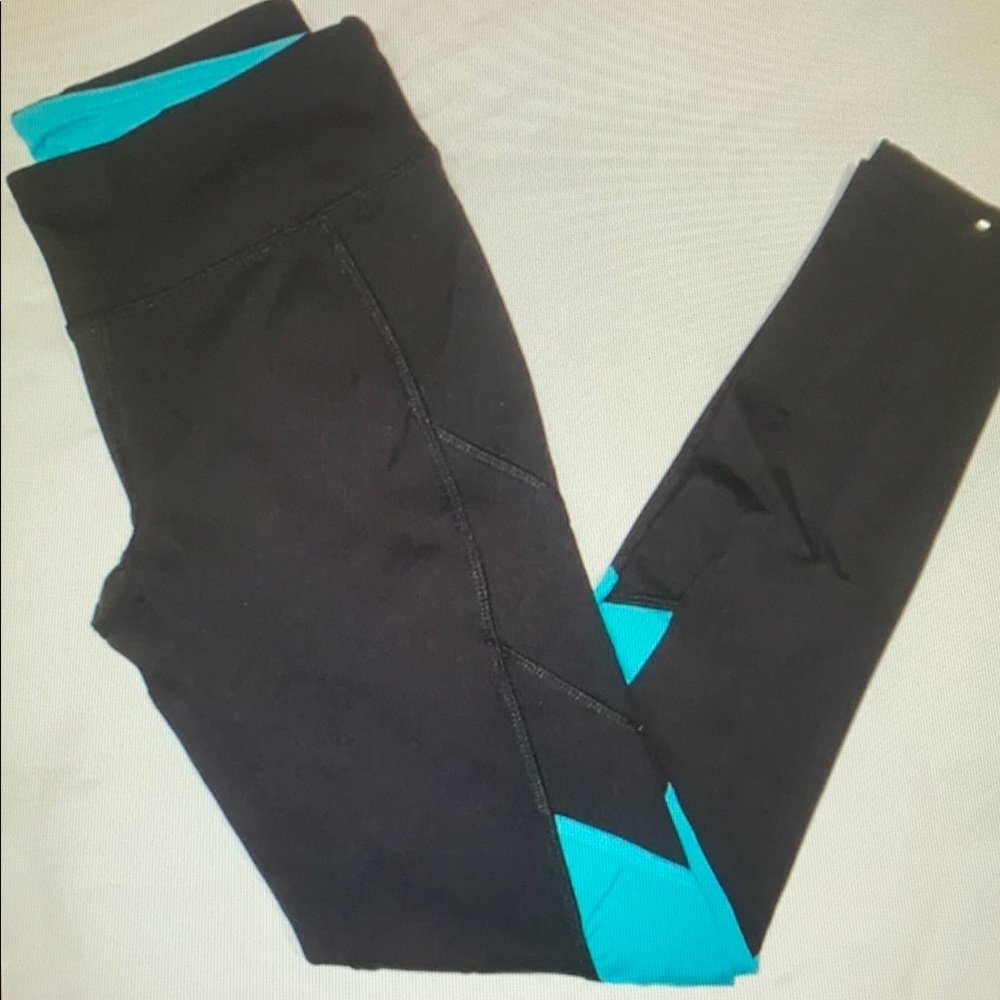 Black and Teal Leggings